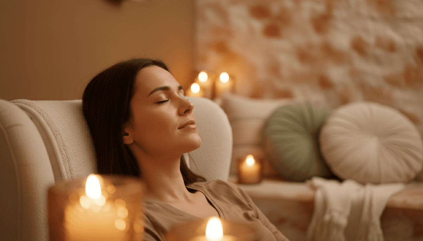 Person in a deeply relaxed state during a hypnotherapy session